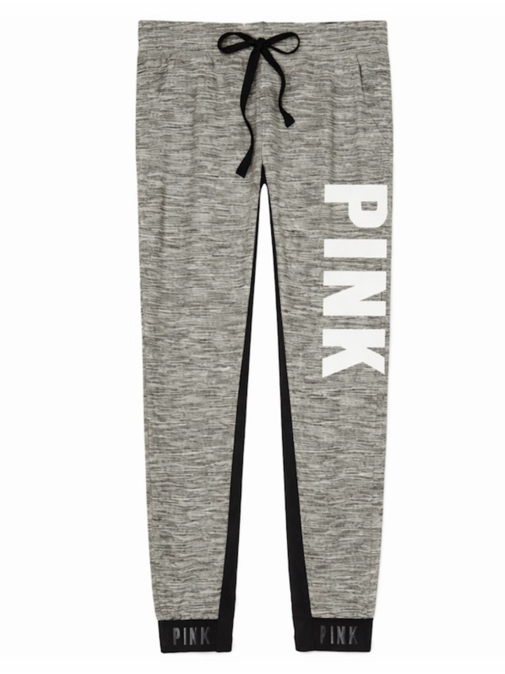 Victoria’s Secret PINK Campus Jogger Sweatpants Gray Logo M